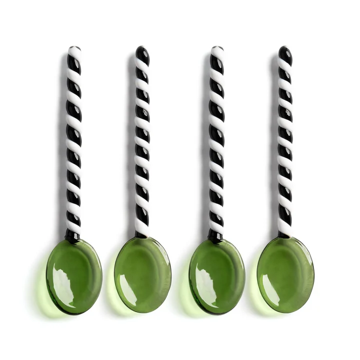 & klevering - Duet spoon, green (set of 4)