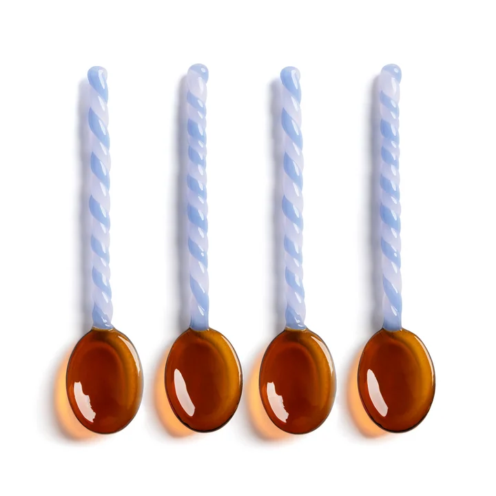 & klevering - Duet spoon, amber (set of 4)