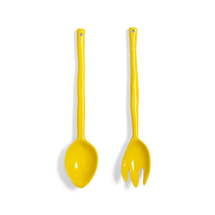 & klevering - Boavista salad servers, yellow
