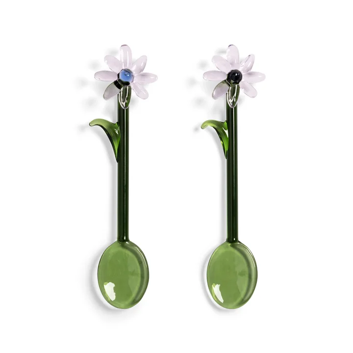 & klevering - Flora Spoon, pink (set of 2)