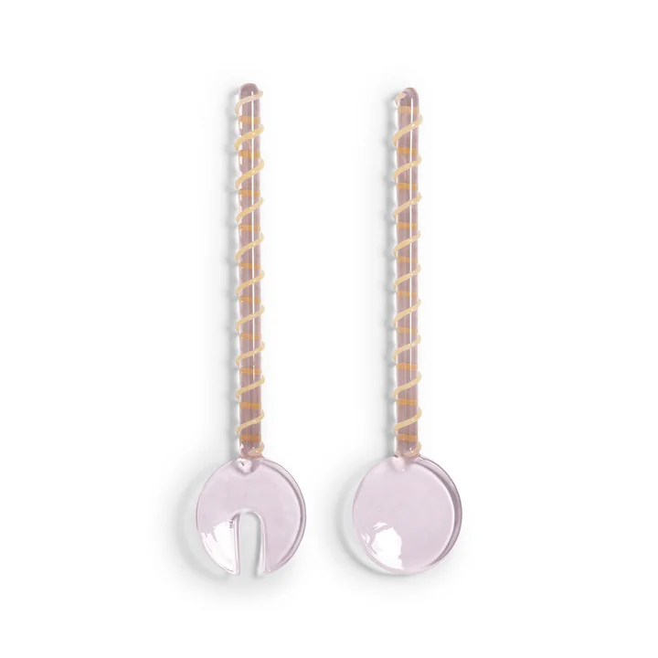& klevering - Sling salad servers, pink