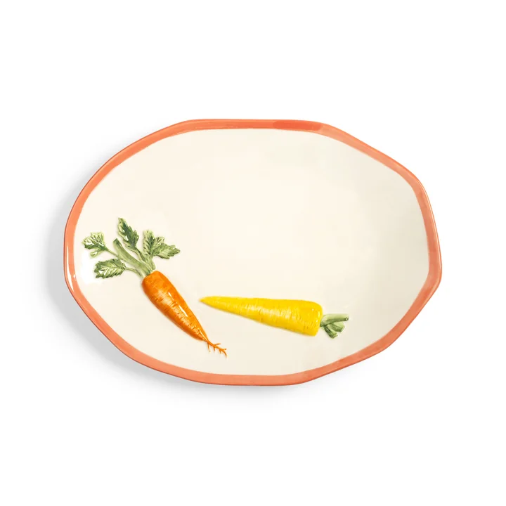 & klevering - Carota plate 40 x 28 cm, orange