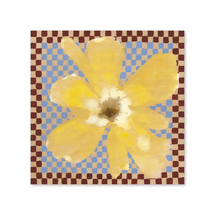 Paper Collective - Flower with Checks 03, 70 x 70 cm