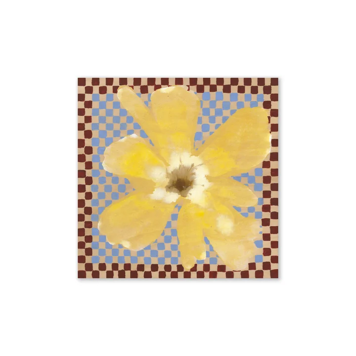 Paper Collective - Flower with Checks 03, 50 x 50 cm