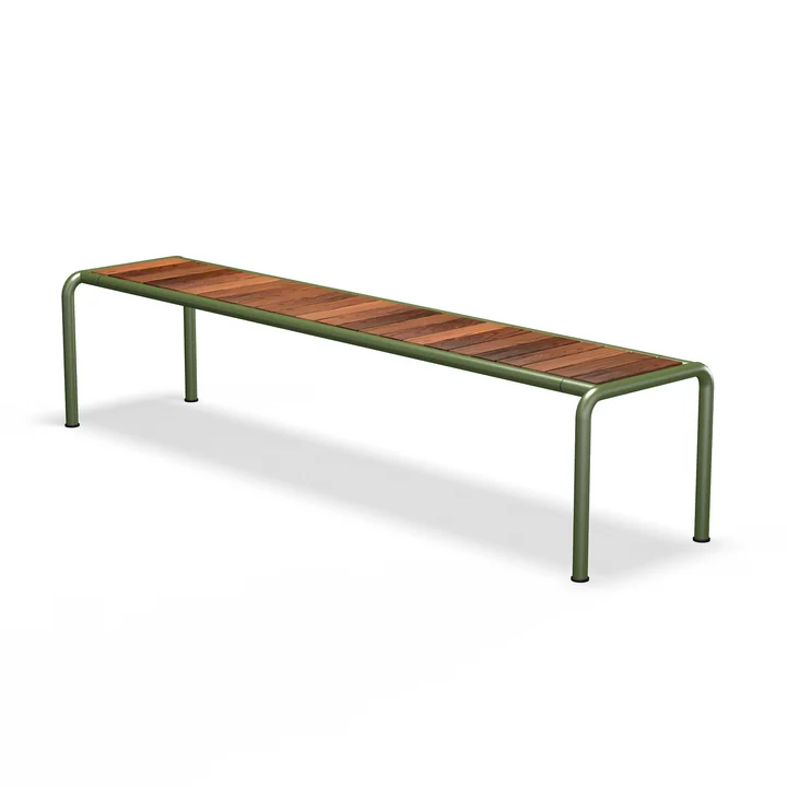 HOUE - Avanti garden bench, long, ash / olive green
