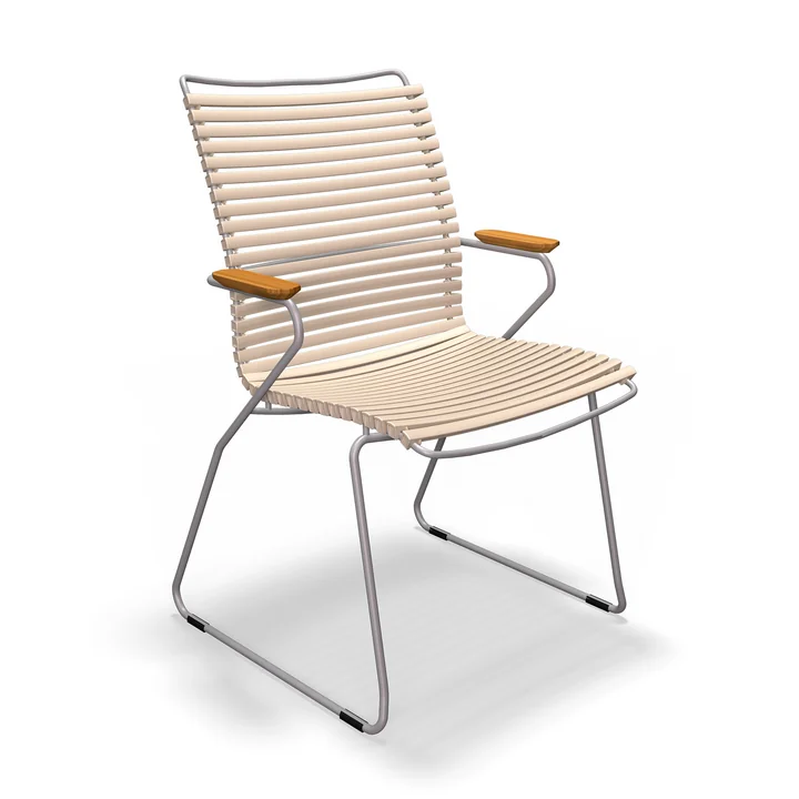 HOUE - CLICK Outdoor Dining armchair with high backrest, beige