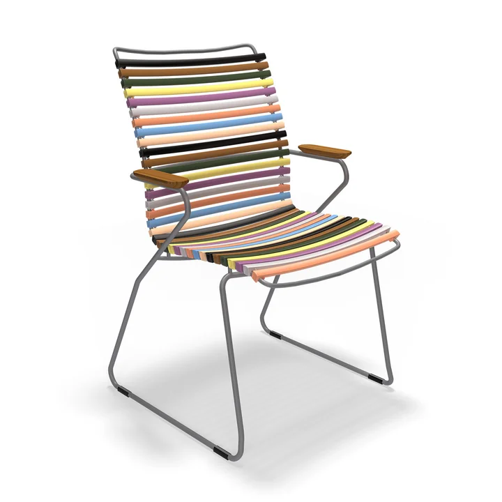 HOUE - CLICK Outdoor Dining armchair with high backrest, multicolor 1