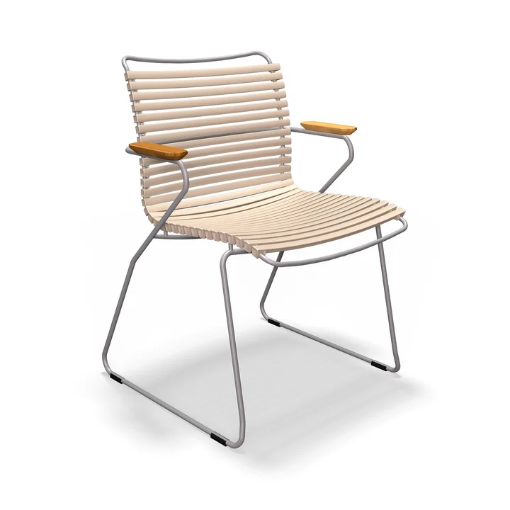 HOUE - CLICK Outdoor Dining armchair with low backrest, beige
