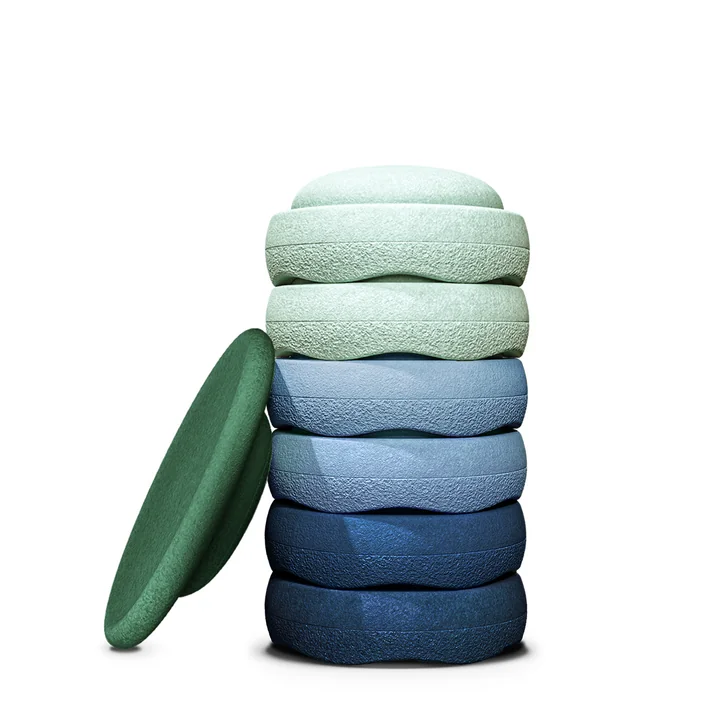 Stapelstein® - Original + Board, Waters & Greens Set (7 pcs.)