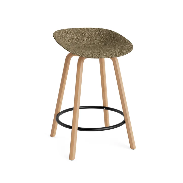 Normann Copenhagen - Mat bar stool 65 cm, seaweed / black