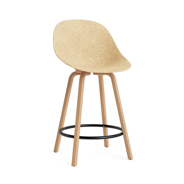 Normann Copenhagen - Mat bar stool 65 cm, hemp / black