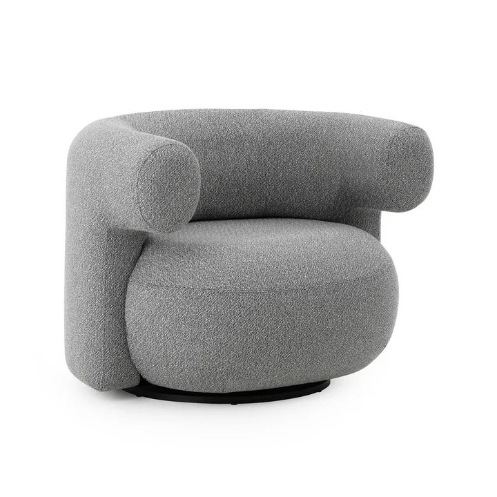 Normann Copenhagen - Burra outdoor lounge chair with reverse swivel function, whisper (Savane J349)
