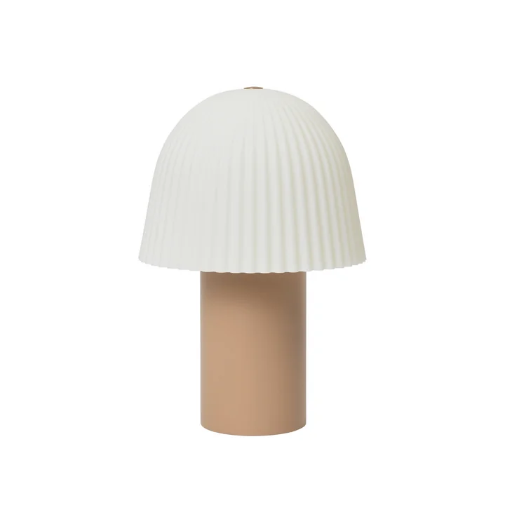 Ferm Living - Frill LED table lamp with rechargeable battery, white / pink
