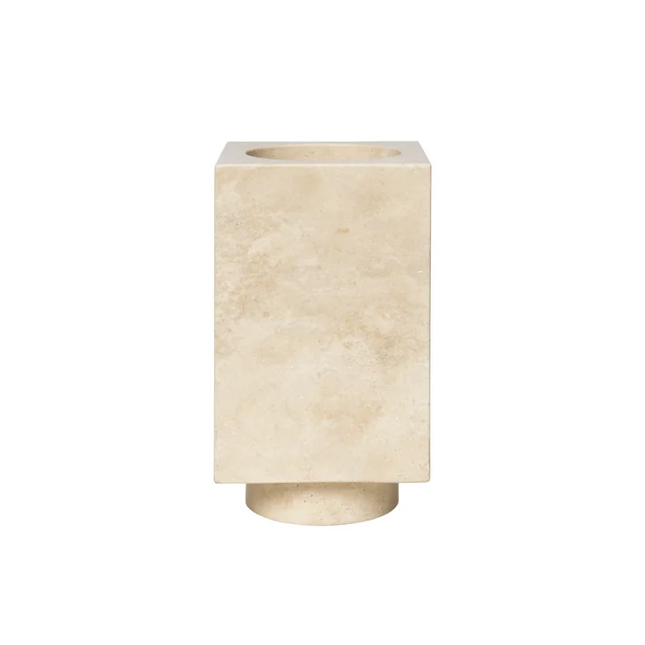 Ferm Living - Hew vase, Ø 12 x 21 cm, natural travertine