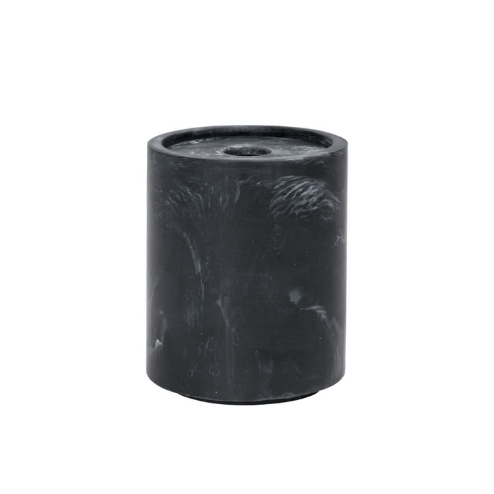 Ferm Living - Mist Cotton bud container, Ø 8 x H 9.4 cm, charcoal