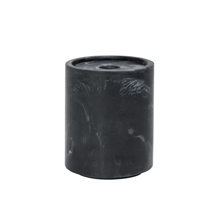 Ferm Living - Mist Cotton bud container, Ø 8 x H 9.4 cm, charcoal