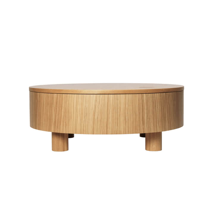 Ferm Living - Olles storage table, natural oak