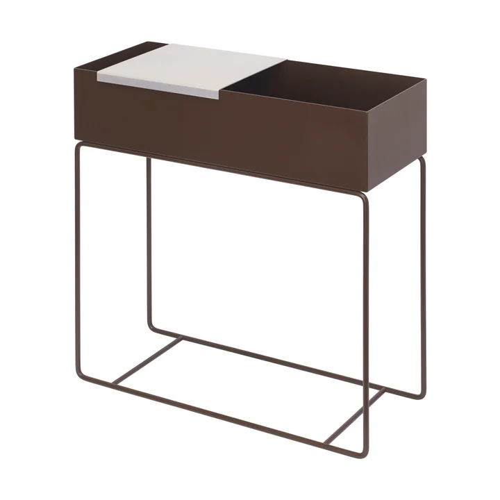 Ferm Living - Plant Box with tray, aluminum