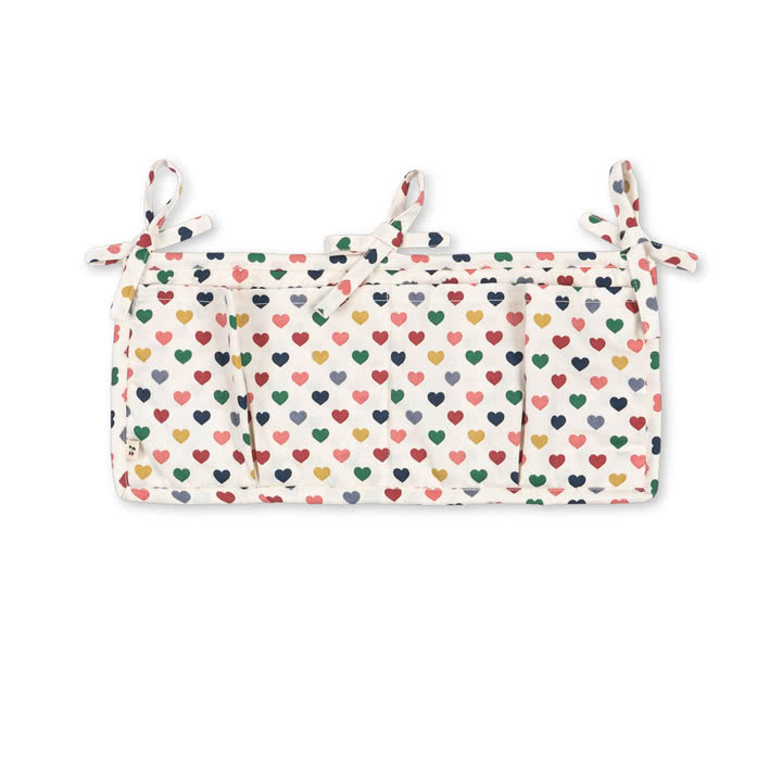 Konges Sløjd - Quilted bed pockets, coeur coloré