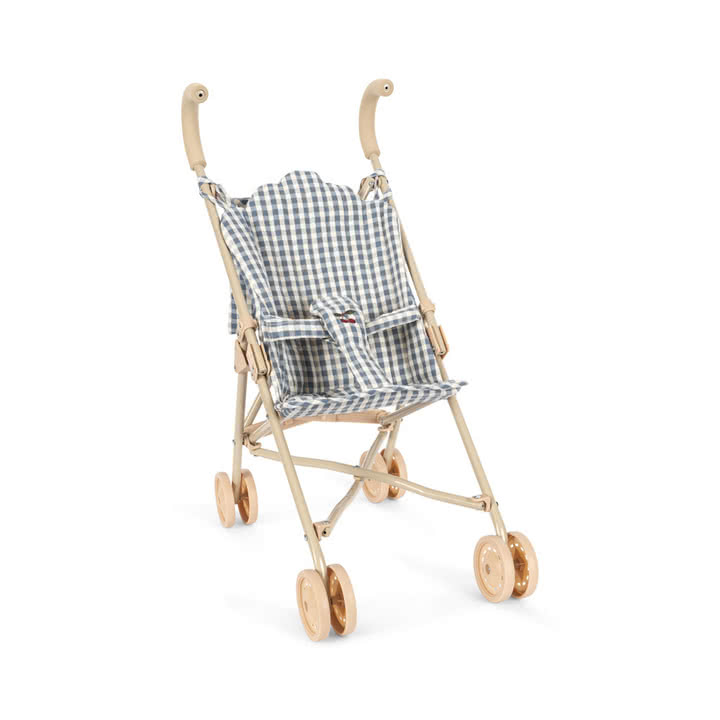 Konges Sløjd - Cheeky Dolls baby carriage, blue check