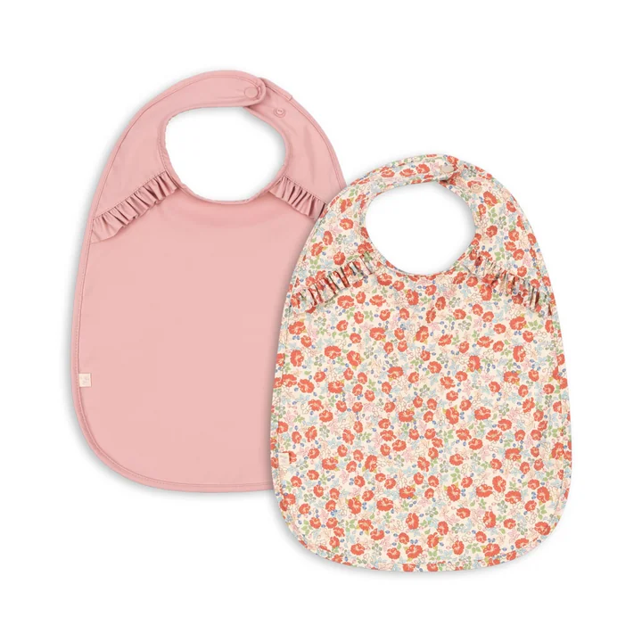 Konges Sløjd - Bib, kalkua / bridal rose (set of 2)