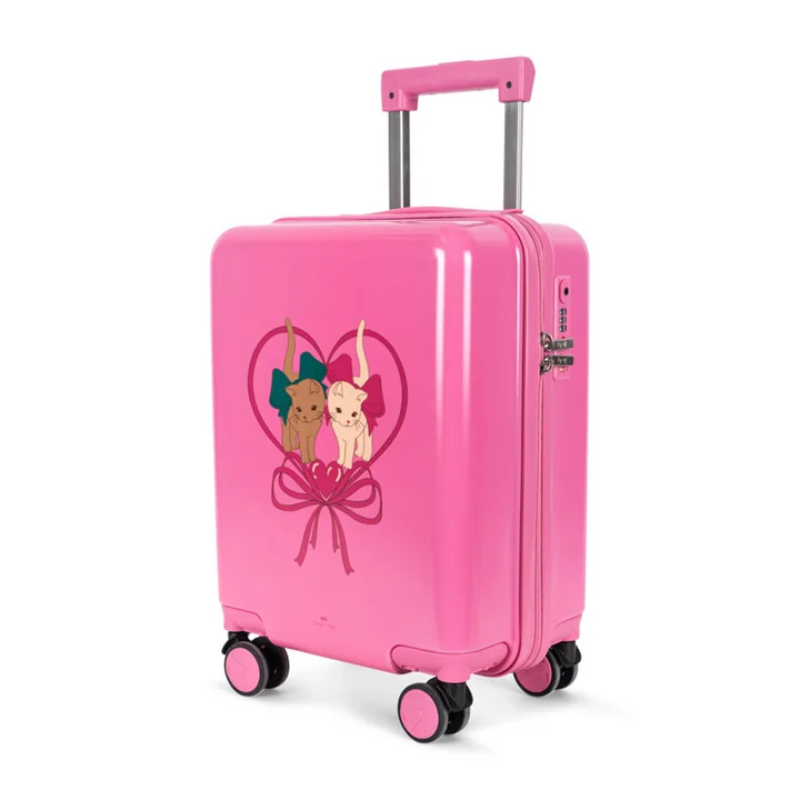 Konges Sløjd - Travel case, bow kitty pink