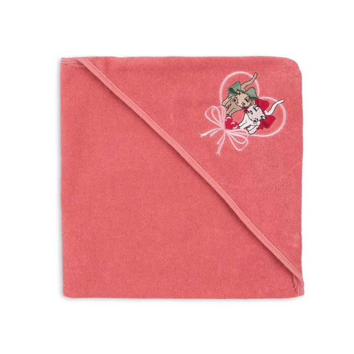 Konges Sløjd - Terry hooded towel, flamingo pink