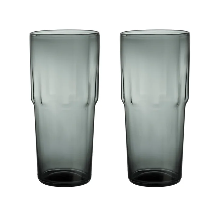 Iittala - Solare drinking glass, 0.39 l, steel gray (set of 2)