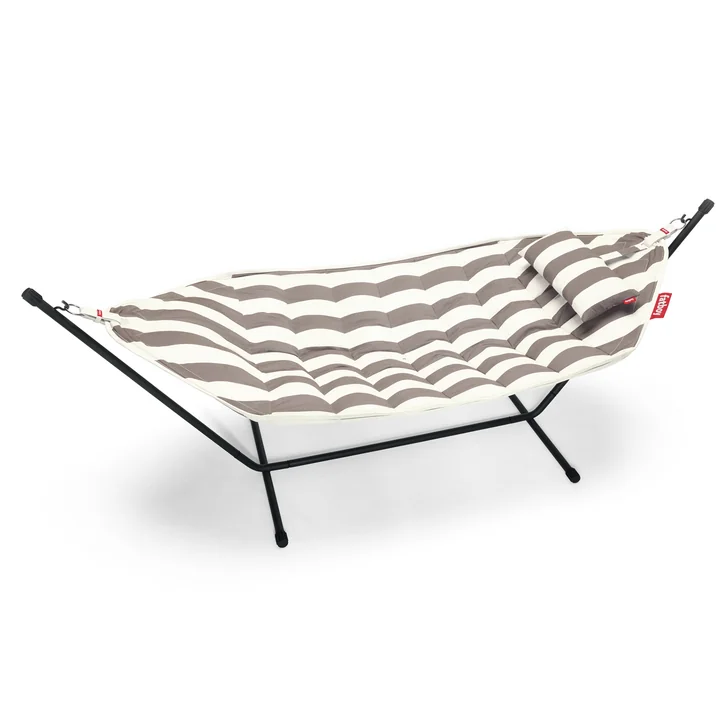 Fatboy - Headdemock Superb with cushion, black / cocoa striped frame