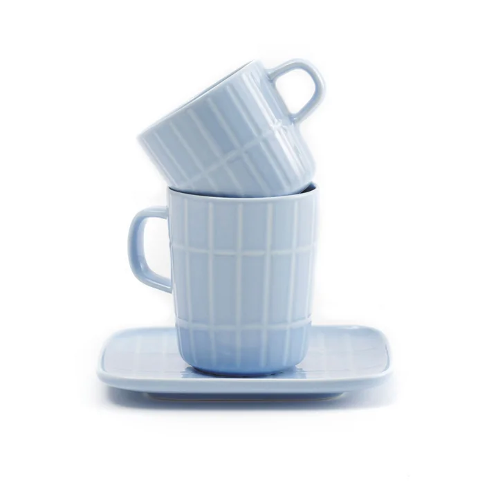 Oiva Tiiliskivi mug with handle, 200 ml, blue (Spring/Summer 2025) by Marimekko