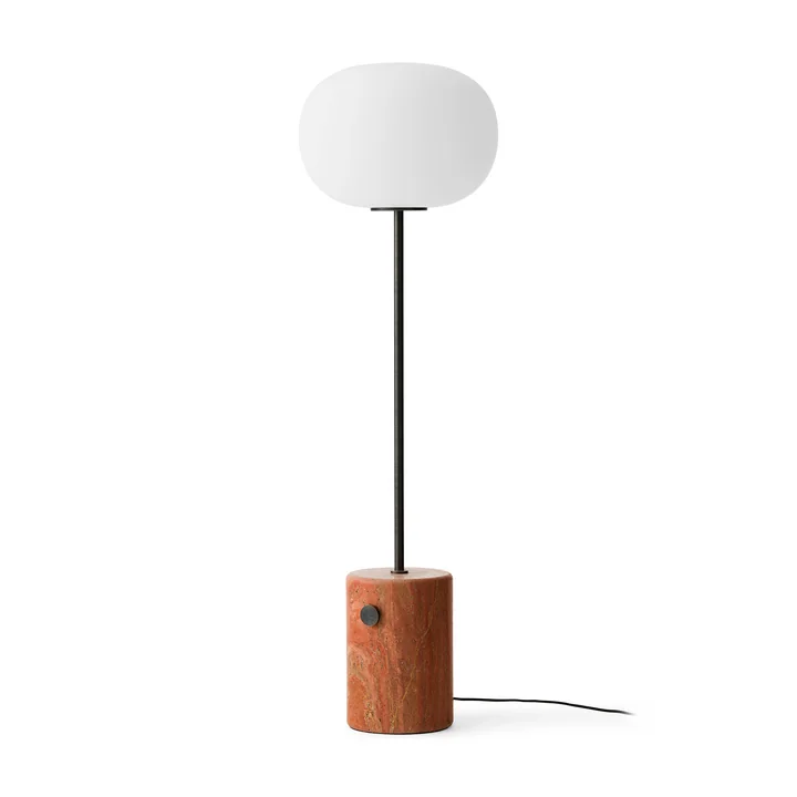 Audo - JWDA floor lamp, travertine red / burnished brass, H 130 cm