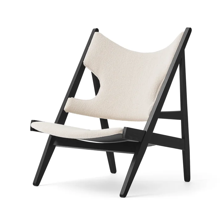 Audo - Knitting Chair, dark stained oak / off-white ( Audo Barnum Bouclé 24) (Limited Edition)