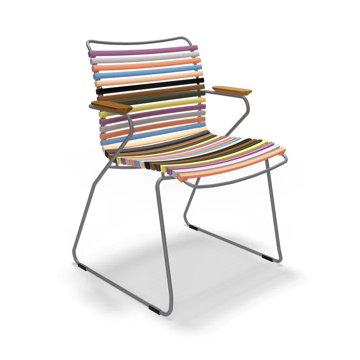 HOUE - CLICK Outdoor Dining armchair with low backrest, multi color 1