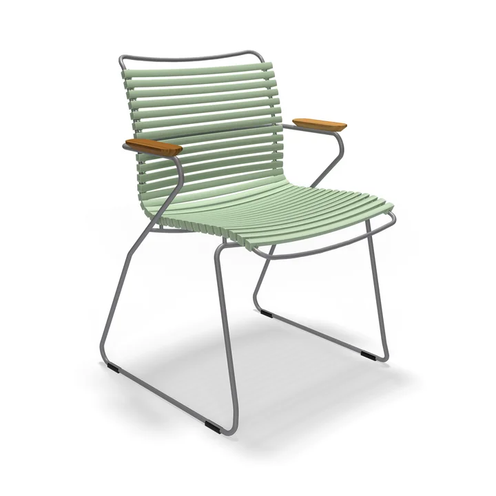 HOUE - CLICK Outdoor Dining armchair with low backrest, dusty green