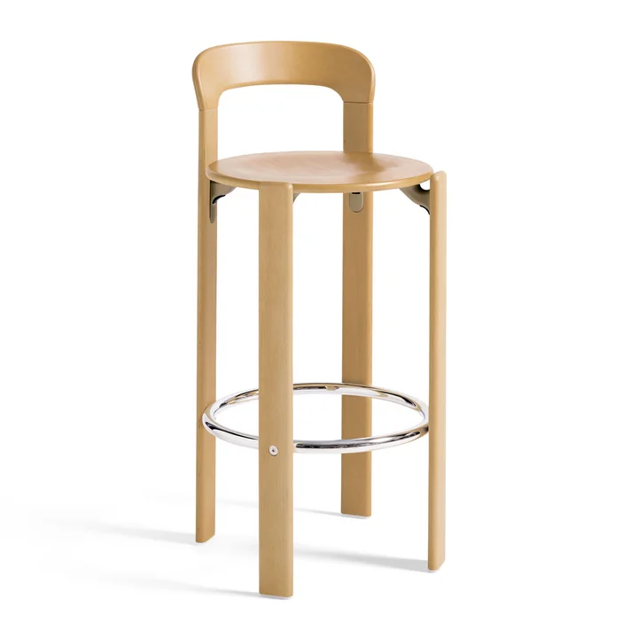 HAY - Rey Bar stool, natural beech (felt glides)