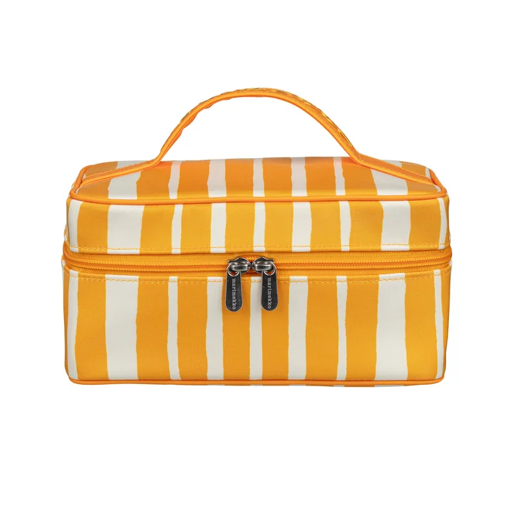Marimekko - Tuttu Raide cosmetic bag, sahram yellow / cream