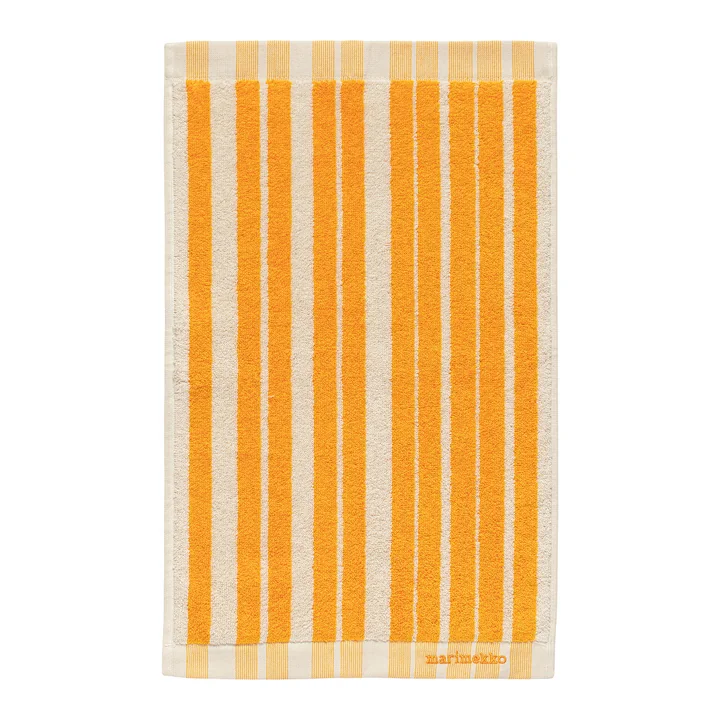 Marimekko - Raide guest towel, 30 x 50 cm, sahram yellow / cream