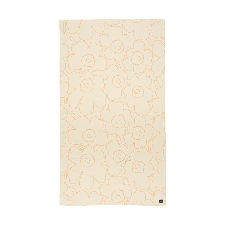 Marimekko - Piirto Unikko bedspread 160 x 260 cm, off-white / peach