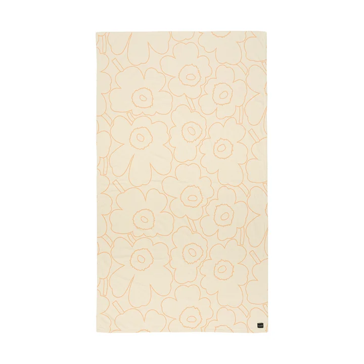 Marimekko - Piirto Unikko bedspread 160 x 260 cm, off-white / peach