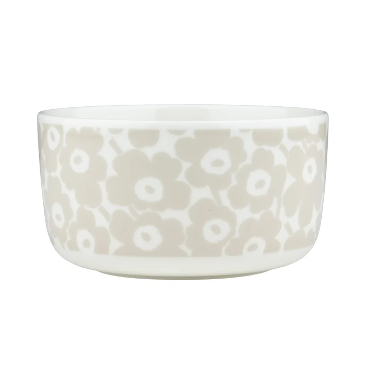 Marimekko - Oiva Pikkuinen Unikko bowl, 500 ml, white / straw