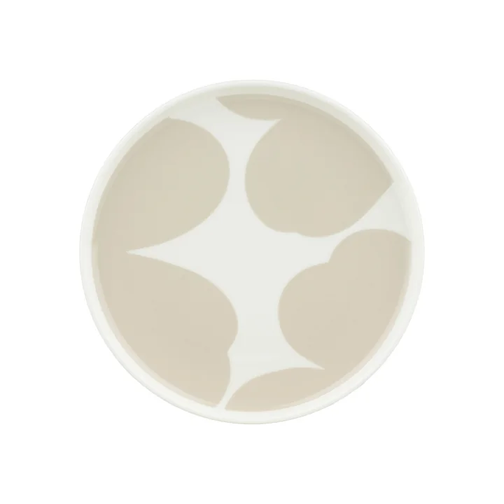 Marimekko - Oiva Iso Unikko Plate, Ø 20 cm, white / straw