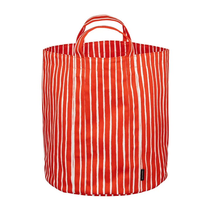 Marimekko - Piccolo Laundry basket 32 x 37 cm, red / white