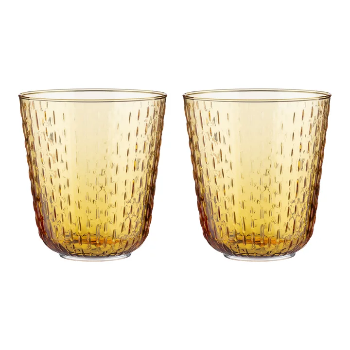 Marimekko - Syksy Glass, 360 ml, honey (set of 2)