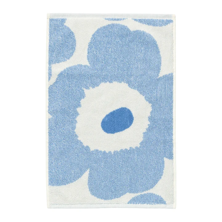 Marimekko - Unikko Guest towel, 30 x 50 cm, cream / sky blue