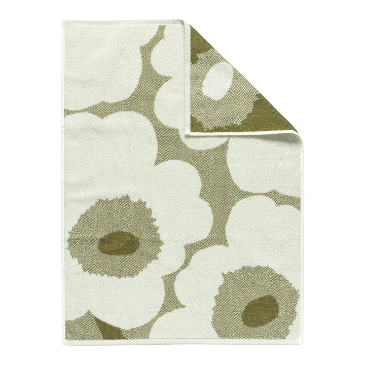 Marimekko - Unikko Towel 50 x 70 cm, green umber / cream