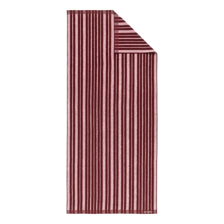 Marimekko - Raide bath towel, 70 x 150 cm, burgundy / pink