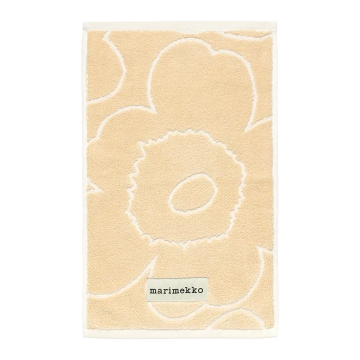 Marimekko - Piirto Unikko guest towel, 30 x 50 cm, straw / off-white