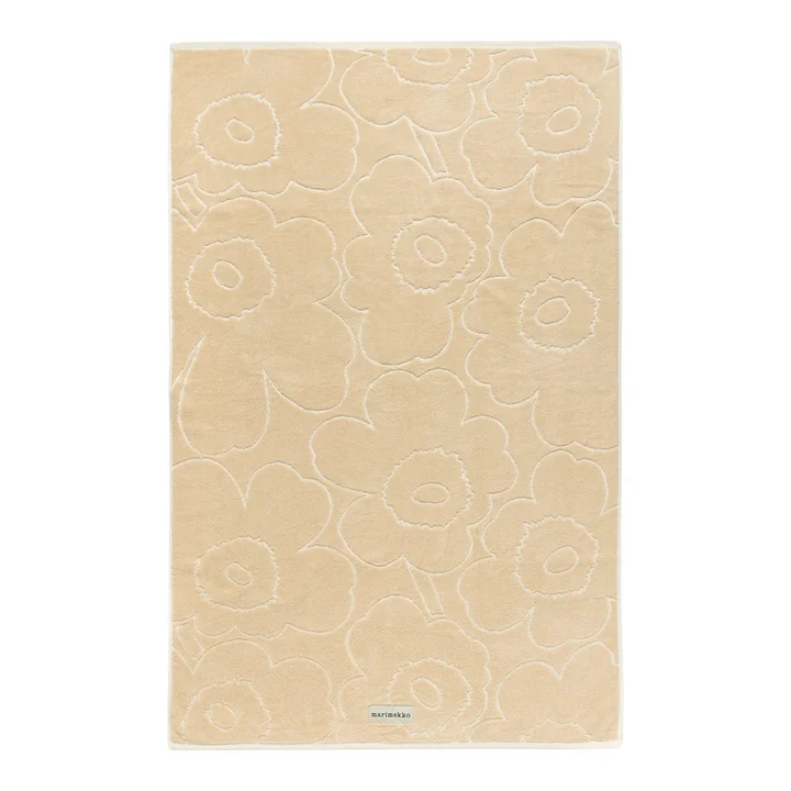Marimekko - Piirto Unikko bath towel, 100 x 160 cm, straw / off-white