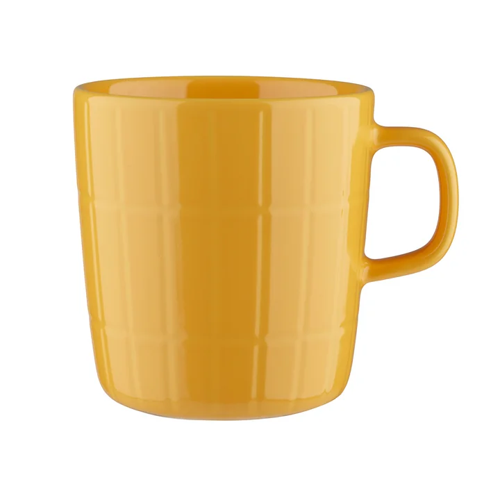 Marimekko - Oiva Tiiliskivi Mug with handle, 400 ml, saffron