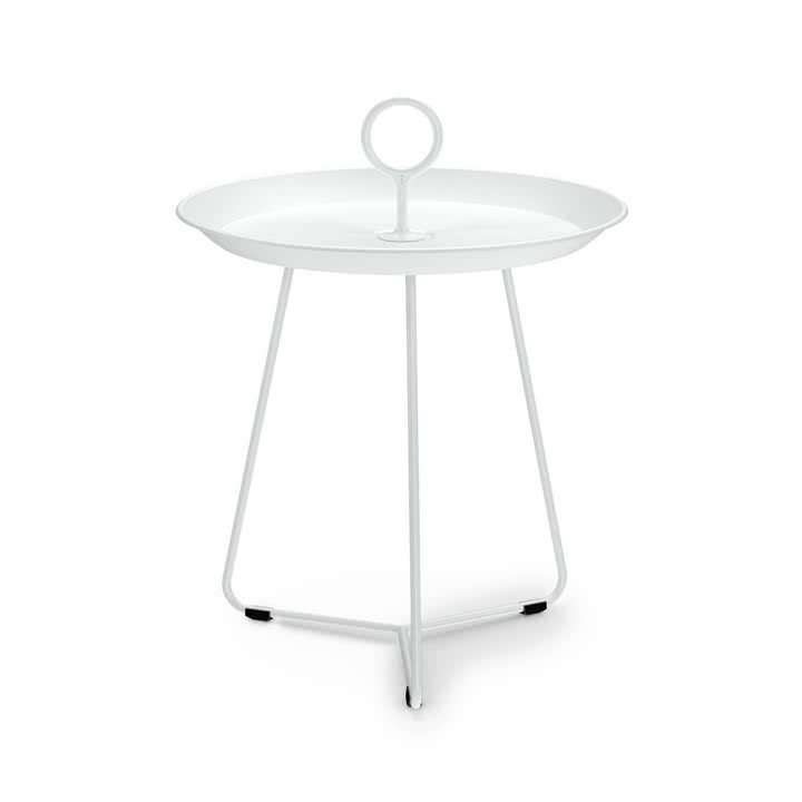 HOUE - EYELET Side table, Ø 45 cm, white